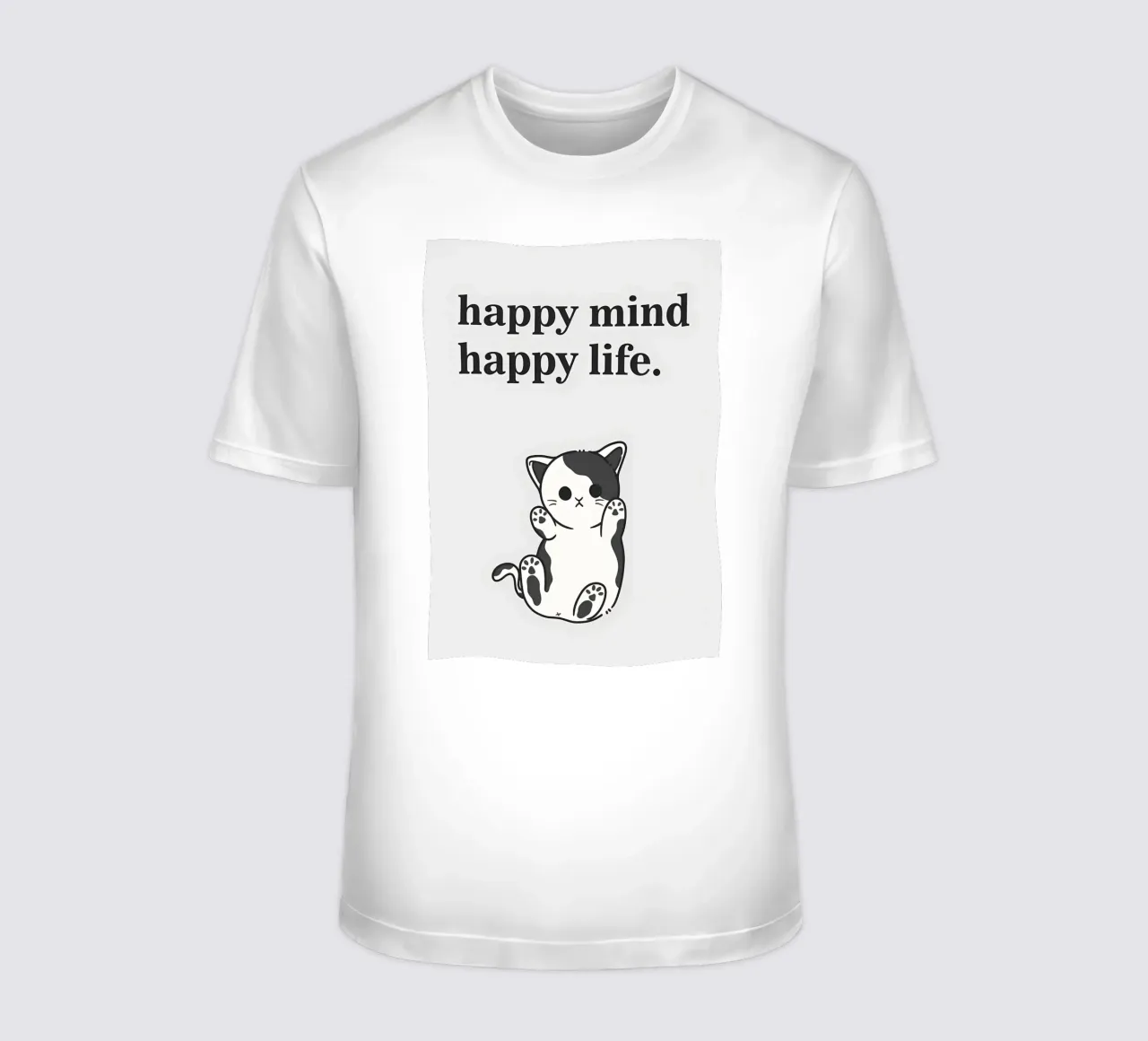 a cat illustration quotes t-shirt by Bartosz Powalka