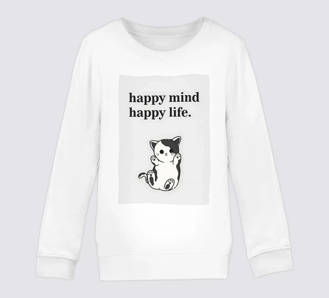 een kat illustratie citaten kinder sweatshirt van Bartosz Powalka