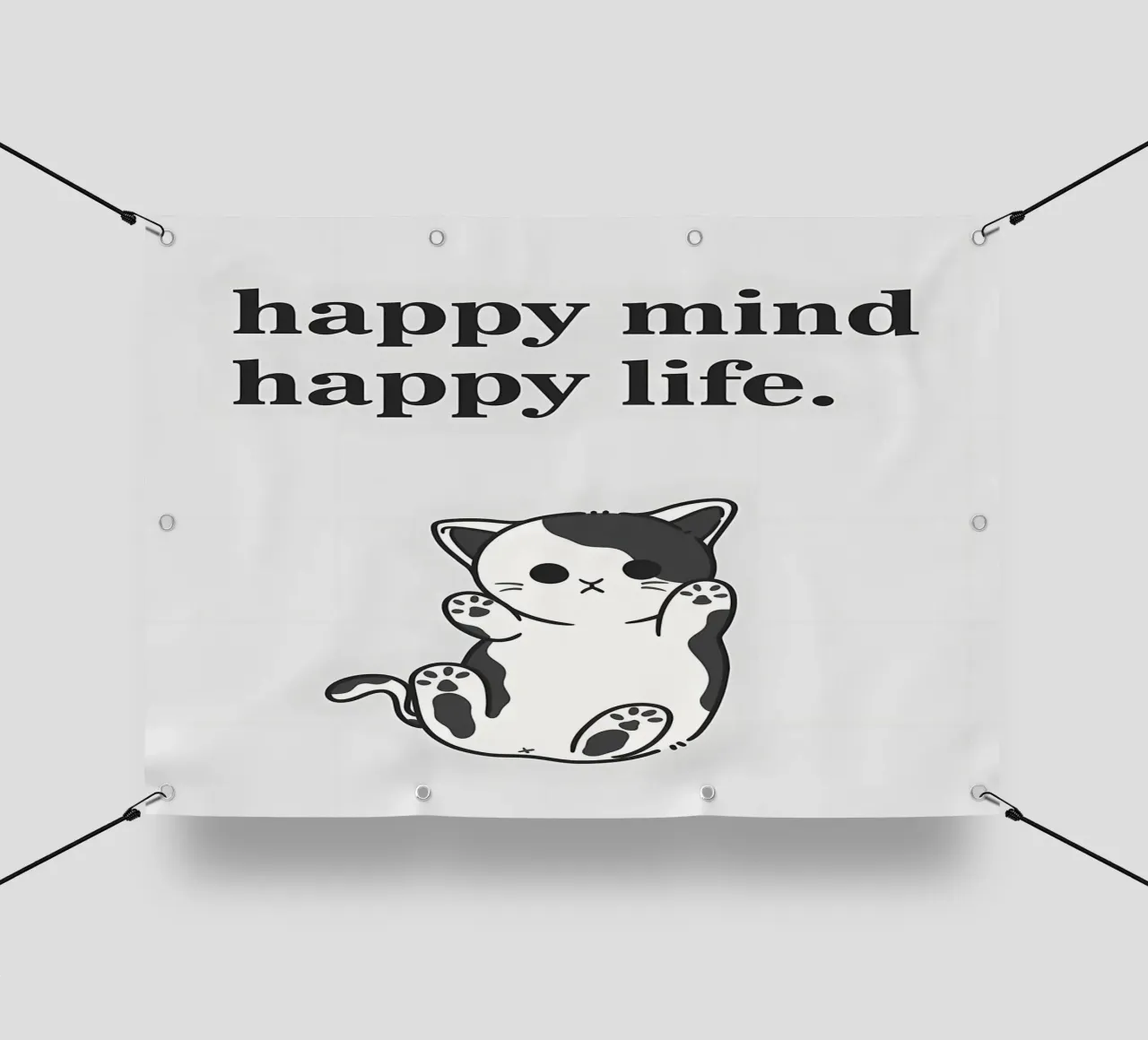 a cat illustration quotes pvc cover by Bartosz Powalka
