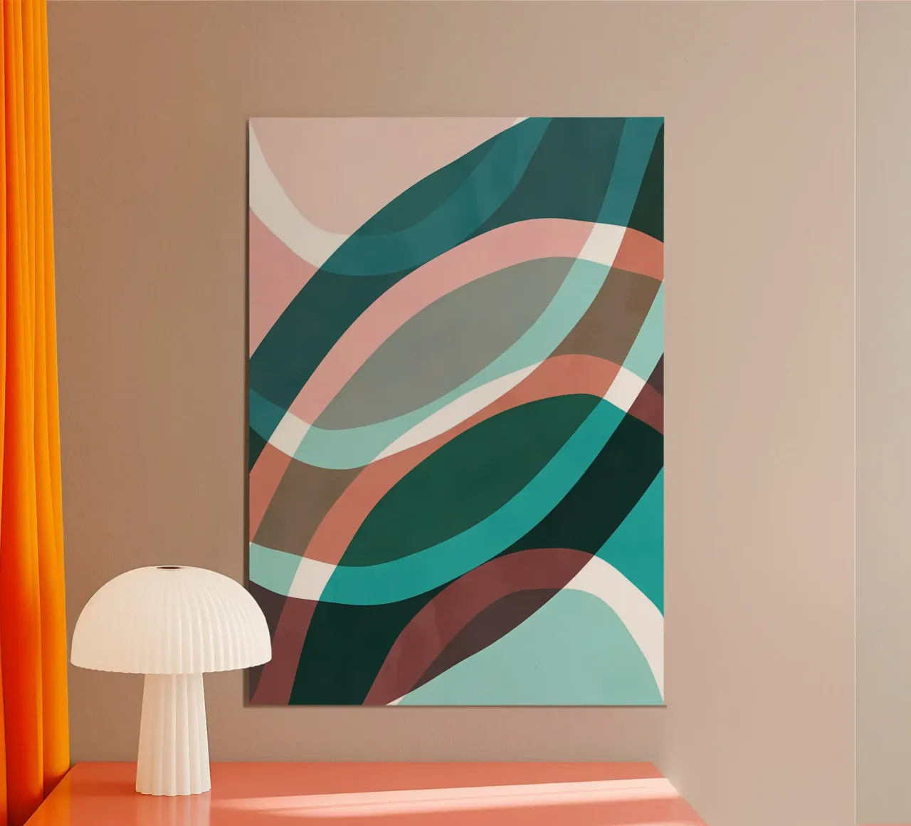 ASTRATTO ORGANICO 135B2 poster con telaio in plastica da Aiden Garcia