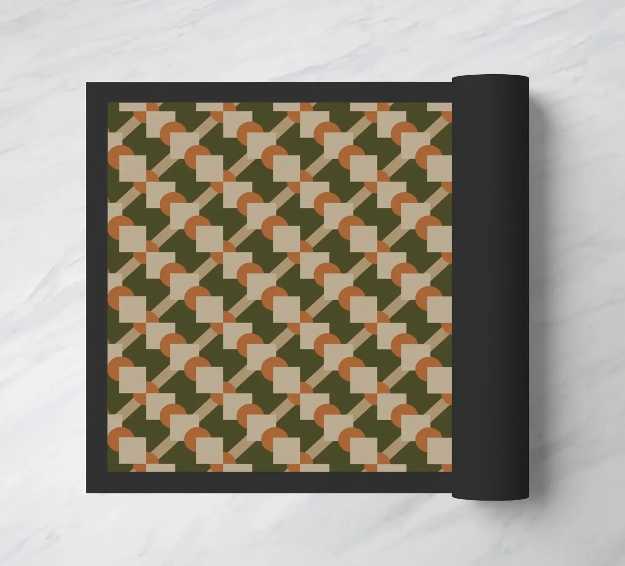 Geometrical pattern doormat by Little Dean