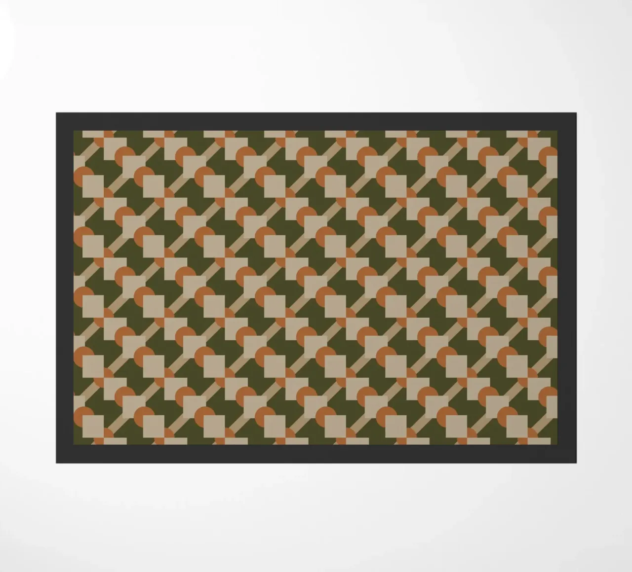 Geometrical pattern doormat by Little Dean
