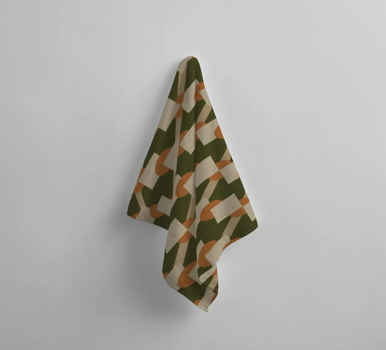 Geometrical pattern towel by Little Dean