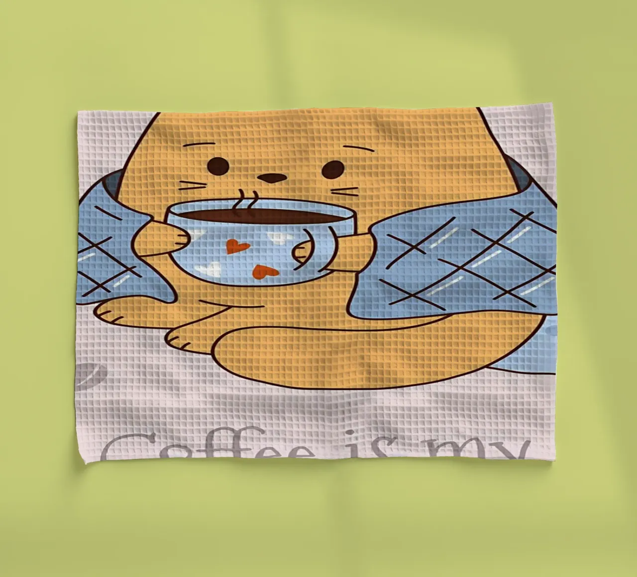 Kaffee ist mein sicherer Ort Geschirrtuch von Bartosz Powalka