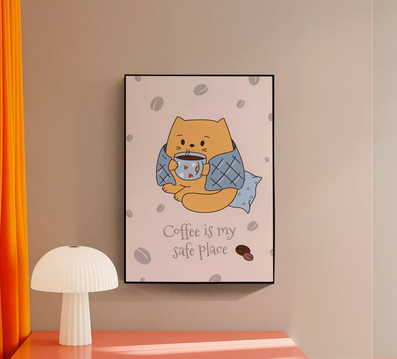 el café es mi lugar seguro metacrilato de Bartosz Powalka