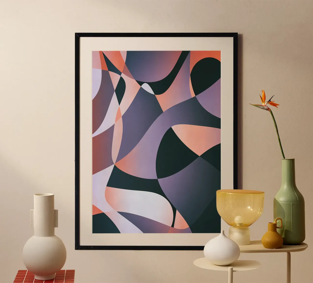 Animale poster con telaio in legno da Aiden Garcia