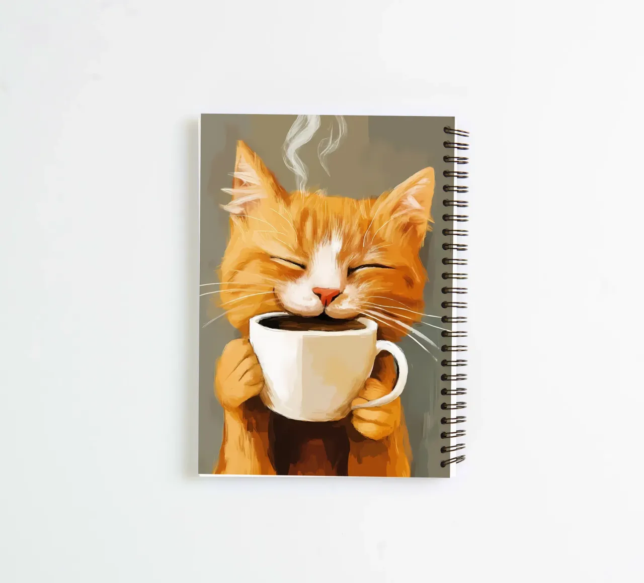 Cat Coffee spiral notebook by Bartosz Powalka