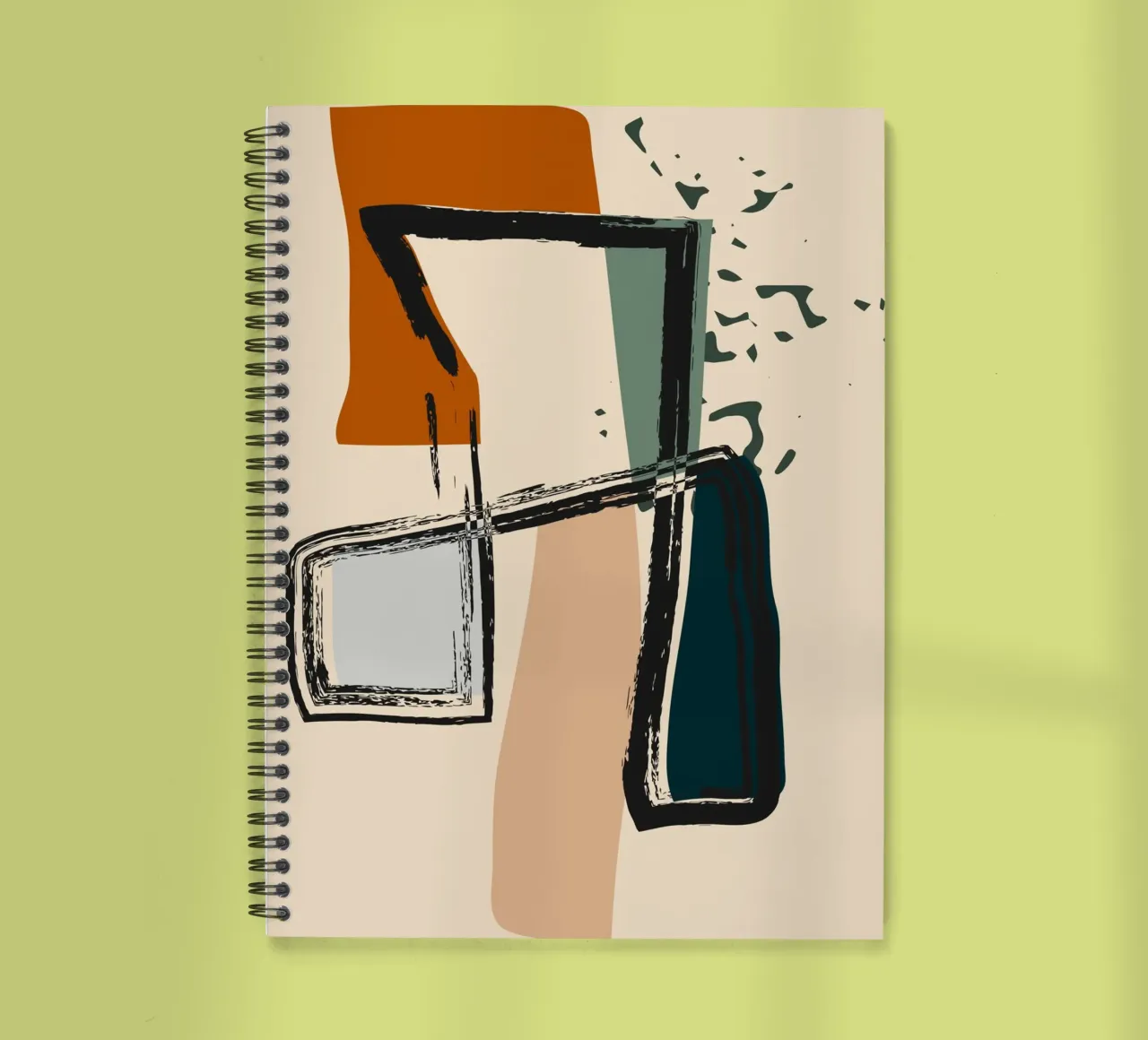 Abstract shapes spiral notebook by LisaArtes
