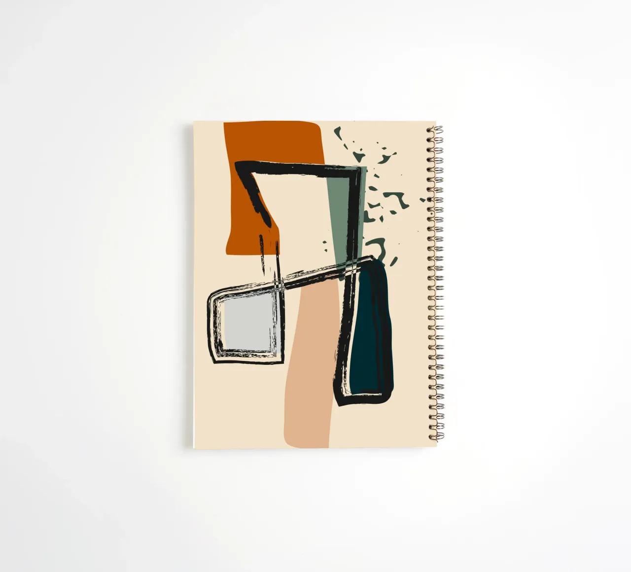 Abstract shapes spiral notebook by LisaArtes