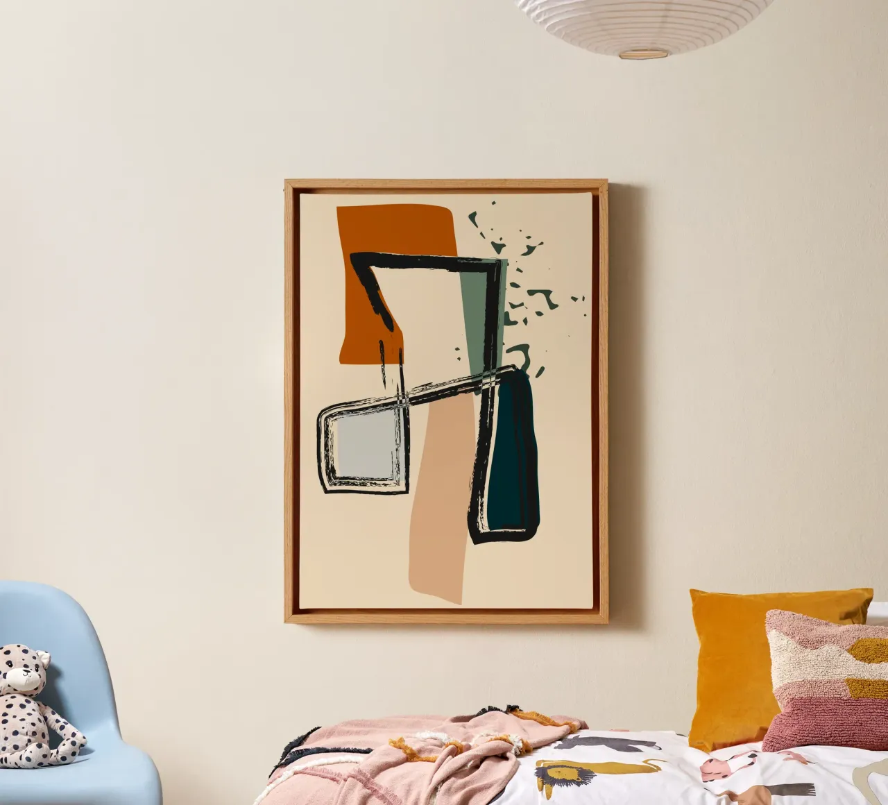 Abstract shapes tela con Cornice a cassetta da LisaArtes