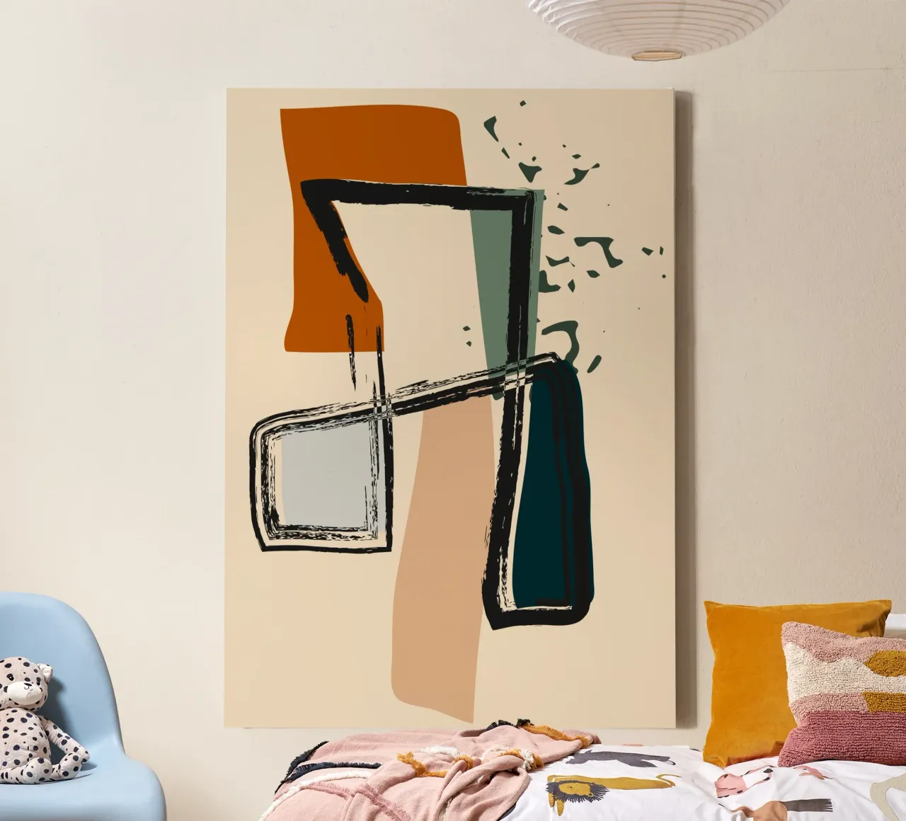 Abstract shapes tela con Cornice a cassetta da LisaArtes