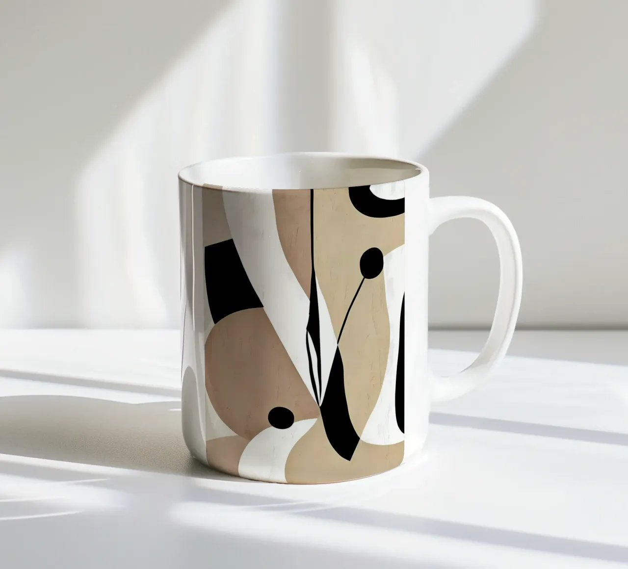 Beige Astratto moderno tazza in ceramica da Aiden Garcia
