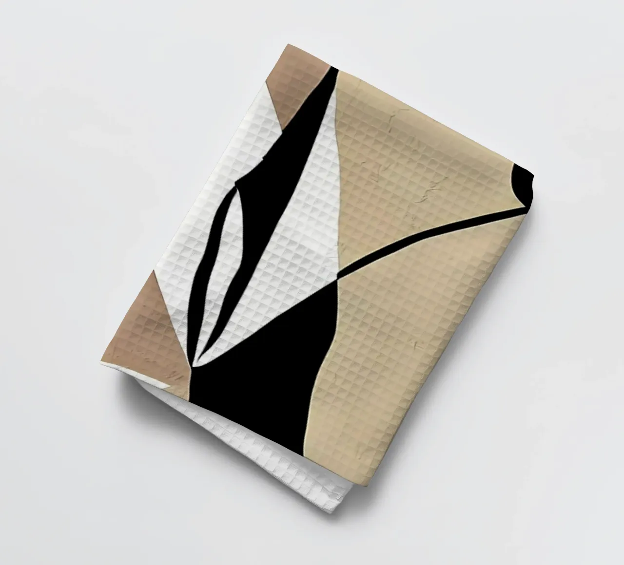 Beige Modern Abstract tea towel by Aiden Garcia