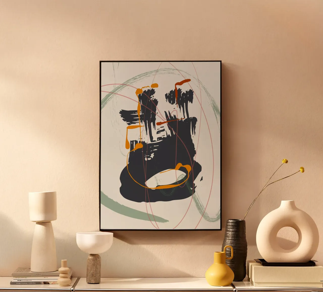 Black brush strokes Forex-Platte von edsonramosart