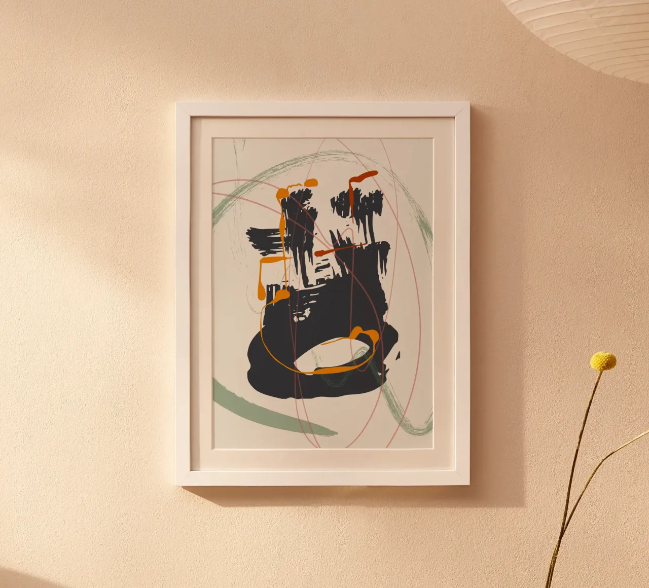 Black brush strokes poster con telaio in alluminio da edsonramosart