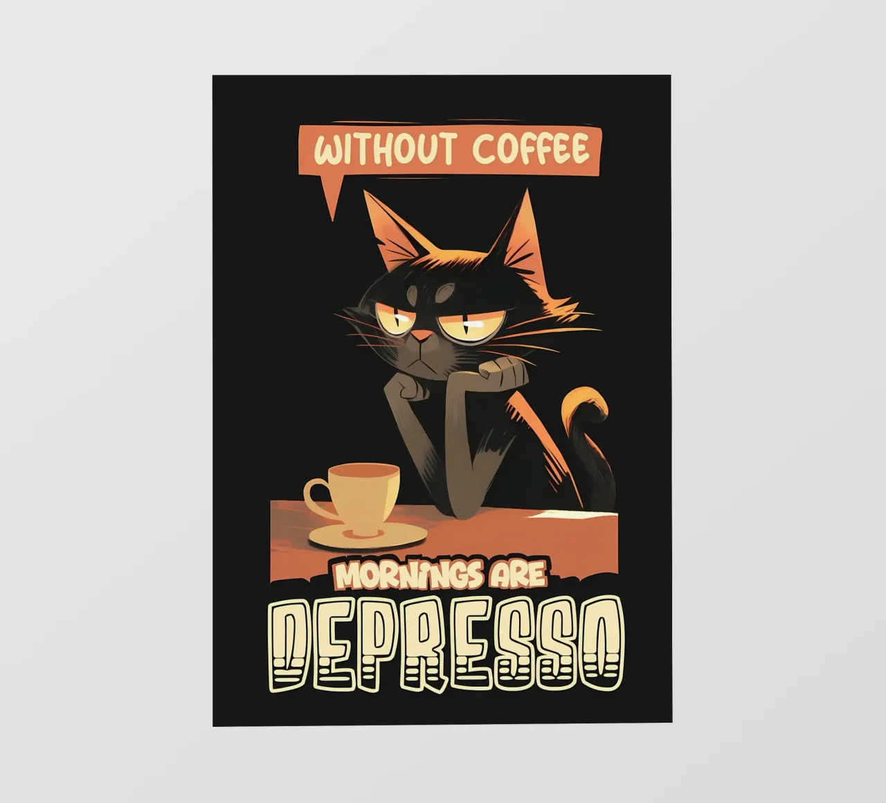 Mattina senza caffè gatto telo in pvc da Bartosz Powalka