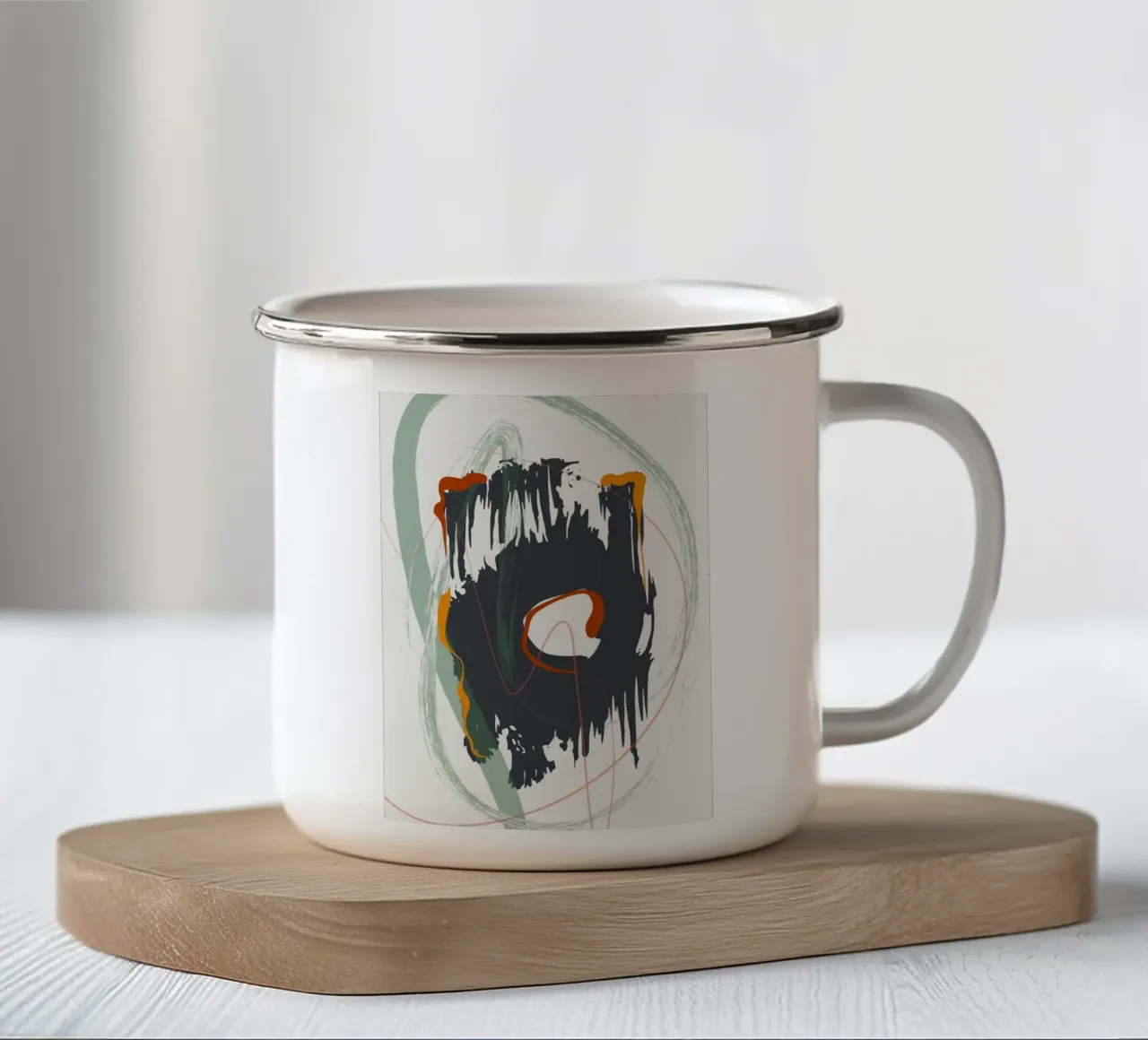 Bold brushstrokes tazza in smalto da edsonramosart