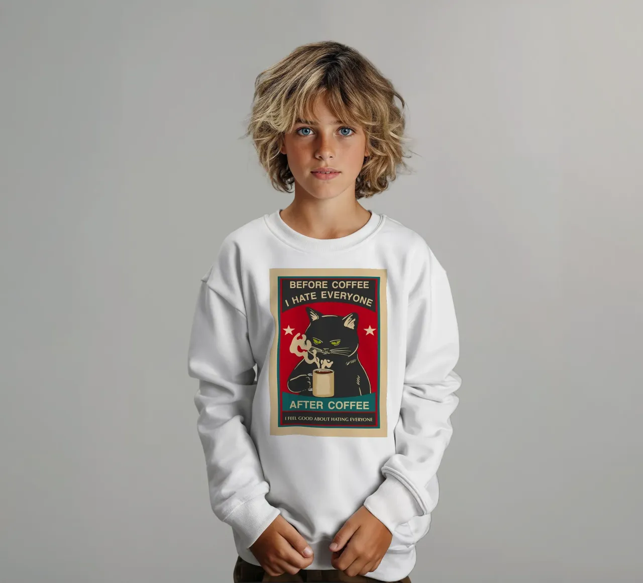 Dopo il caffè felpa bambino da Bartosz Powalka