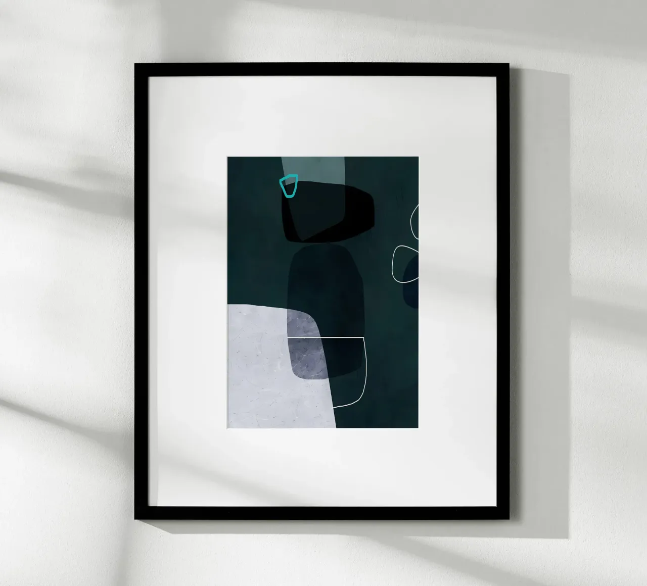 Arte minimale 131 poster con telaio in legno da Aiden Garcia