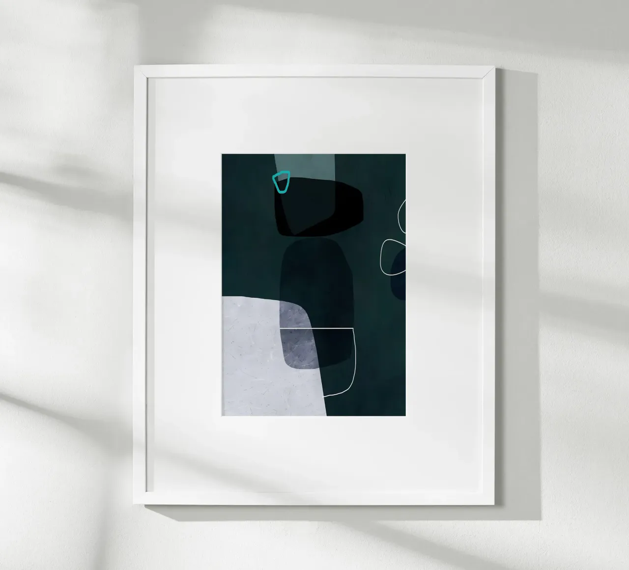 Arte minimale 131 poster con telaio in legno da Aiden Garcia