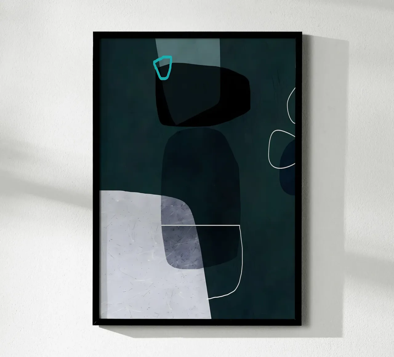 Arte minimale 131 poster con telaio in legno da Aiden Garcia