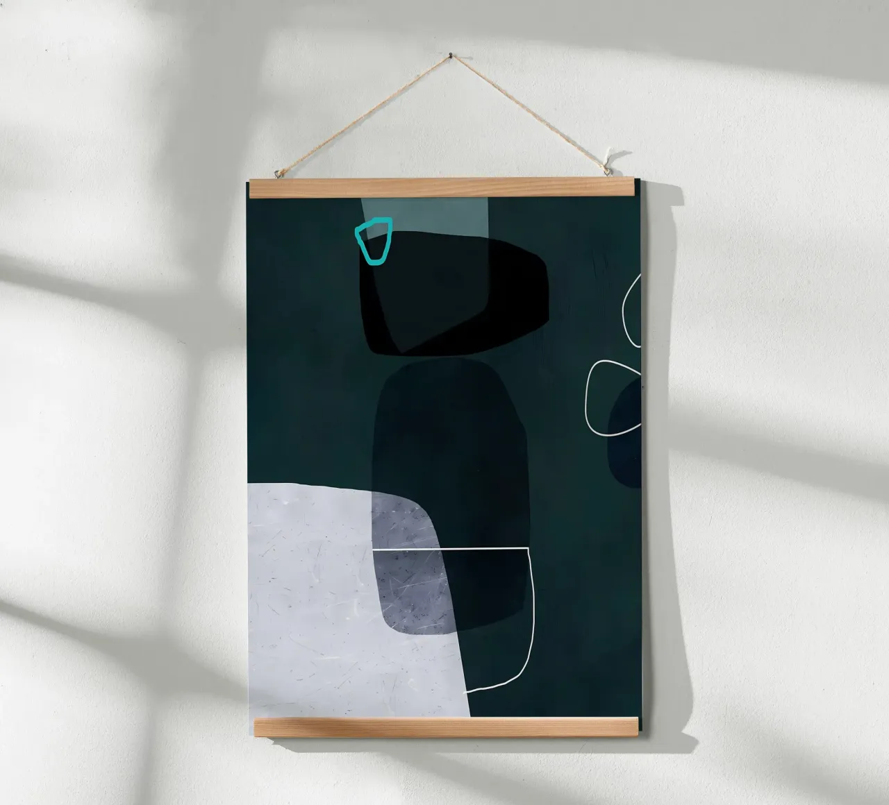 Arte minimale 131 poster con telaio in legno da Aiden Garcia
