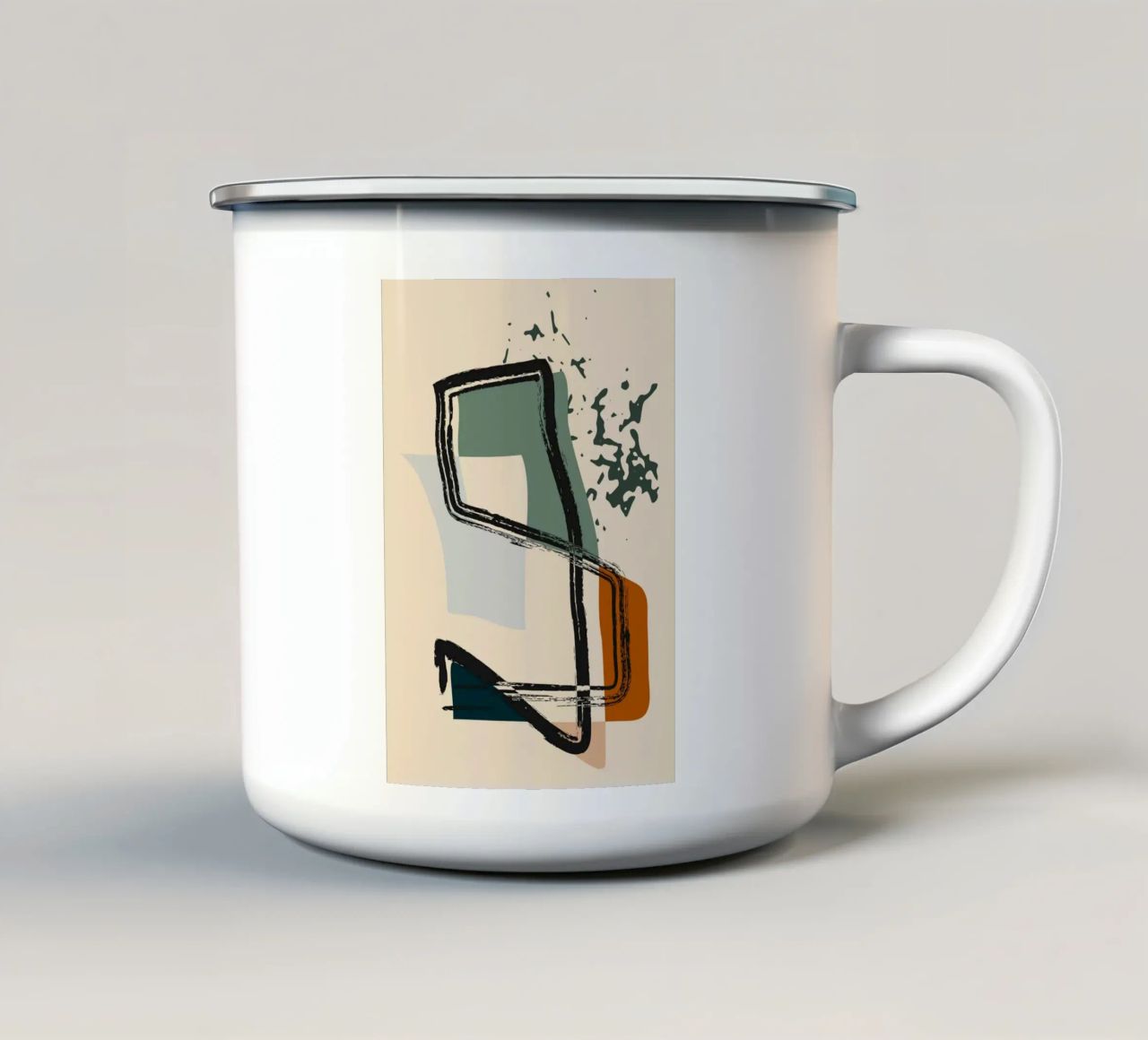 Abstract overlaid tazza in smalto da LisaArtes