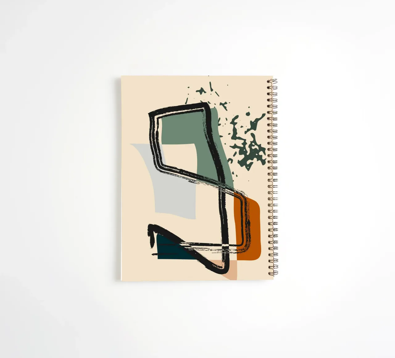 Abstract overlaid spiral notebook by LisaArtes