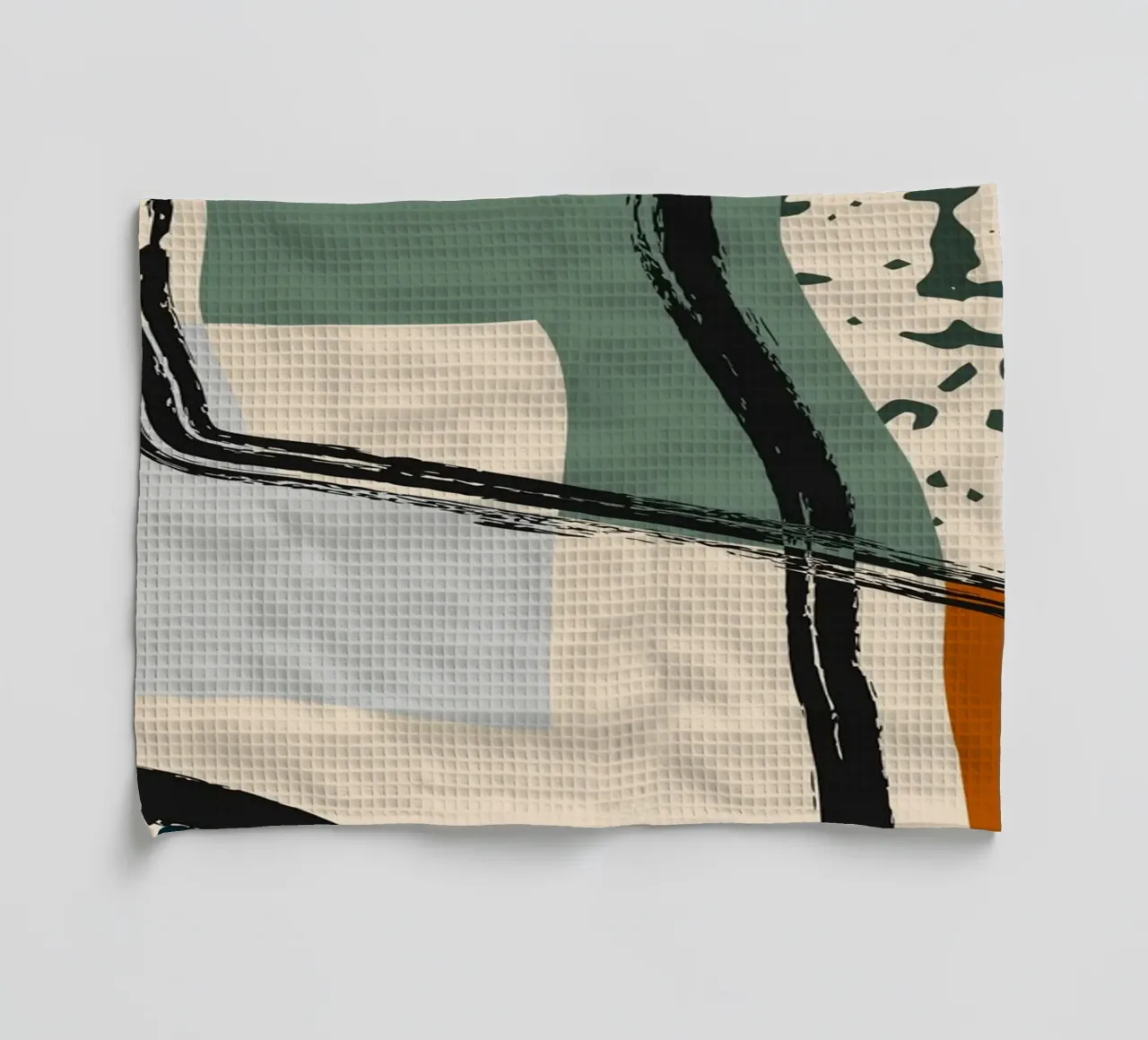 Abstract overlaid tea towel by LisaArtes