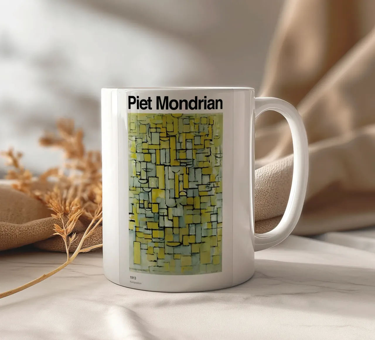 Mondrian - Komposition tazza in ceramica da ARTOTHEK