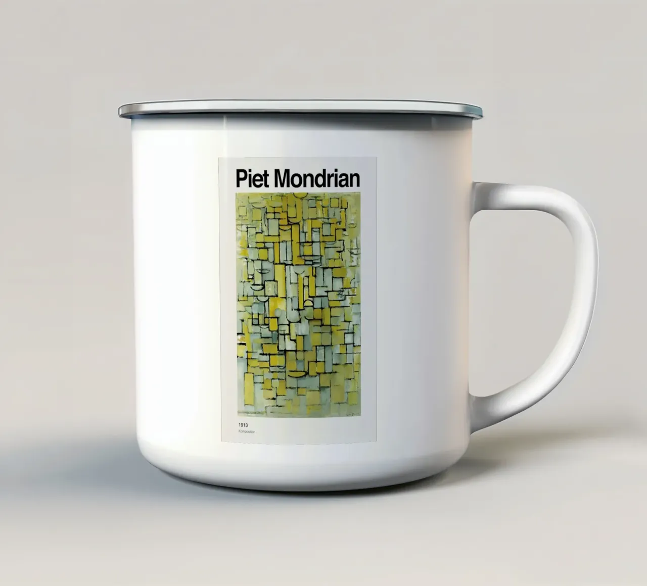 Mondrian - Komposition tazza in smalto da ARTOTHEK