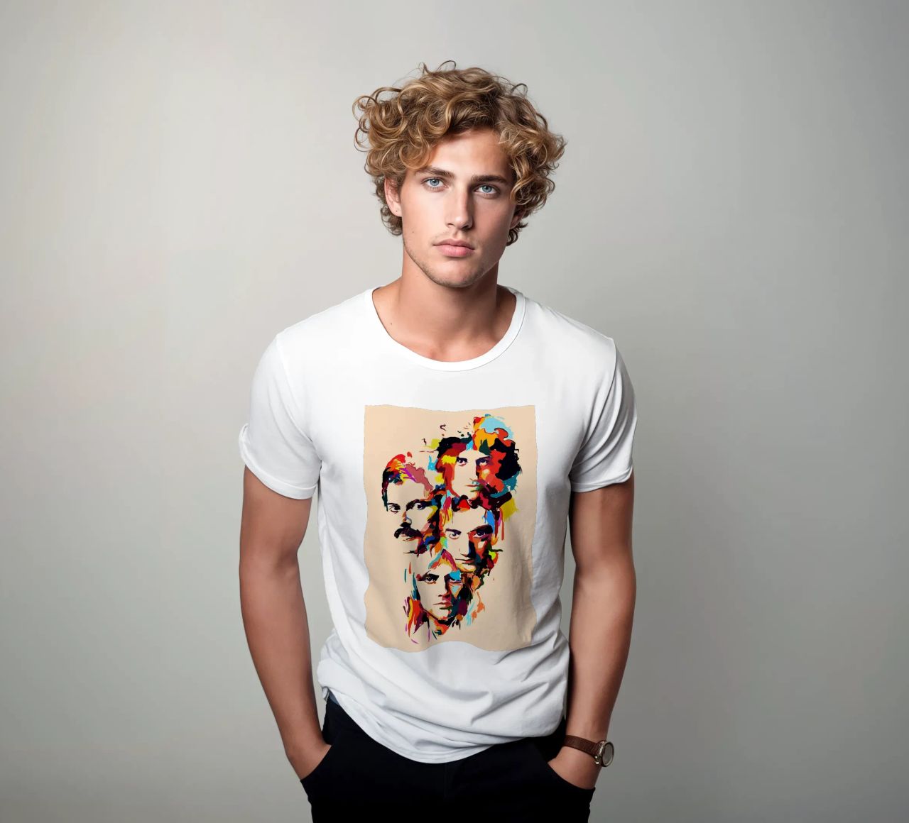 Art abstrait du groupe Queen t-shirt de Hantamrata