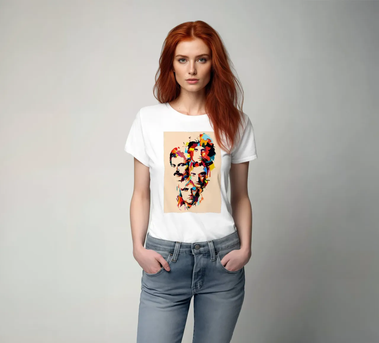 Art abstrait du groupe Queen t-shirt de Hantamrata