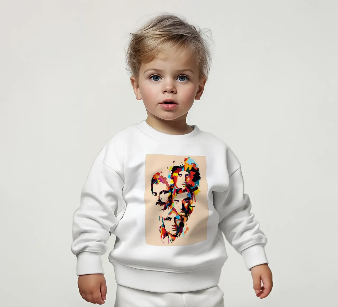 Queen band abstract art baby sweatshirt by Hantamrata