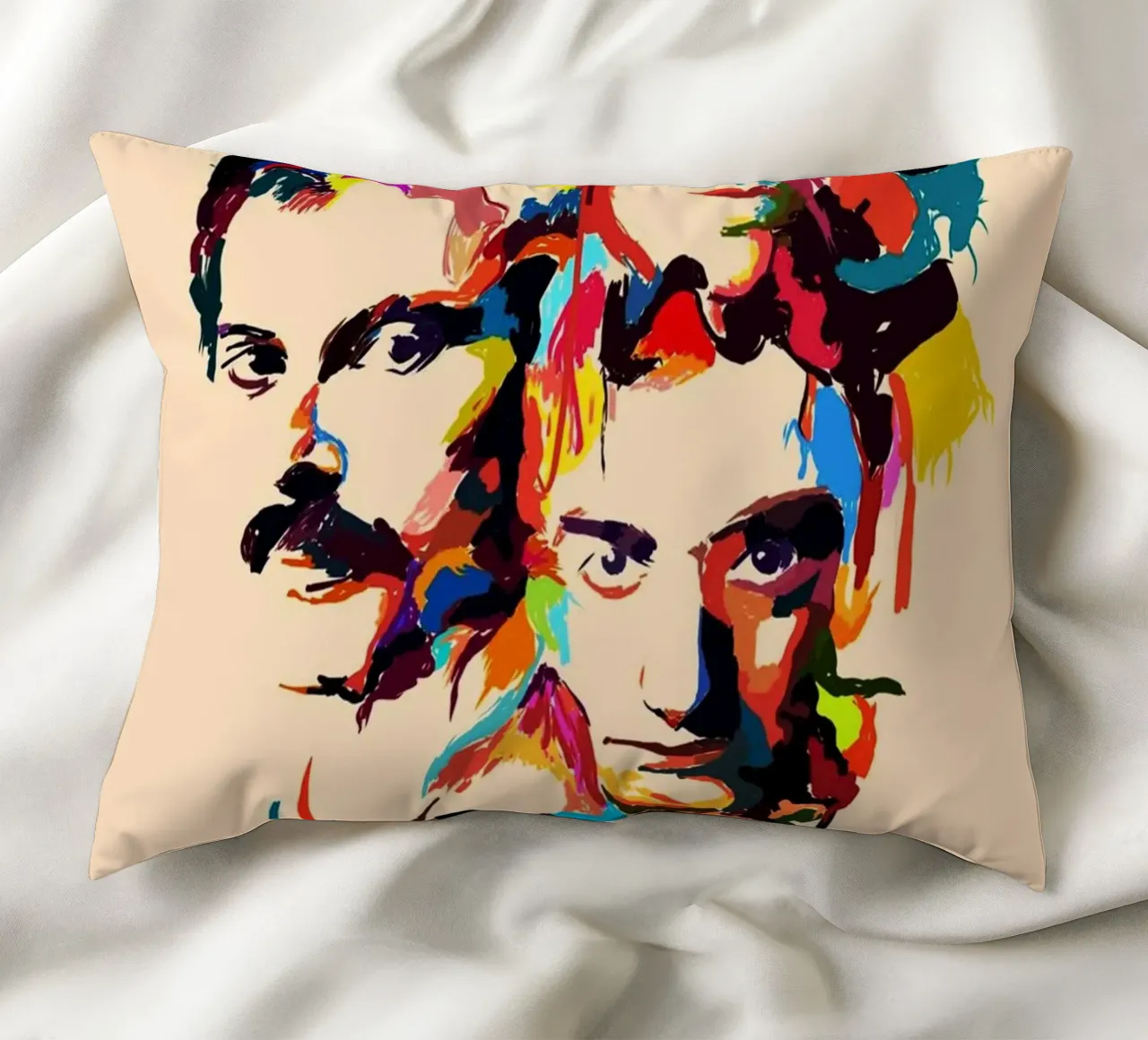 Queen Band abstrakte Kunst Kissen von Hantamrata