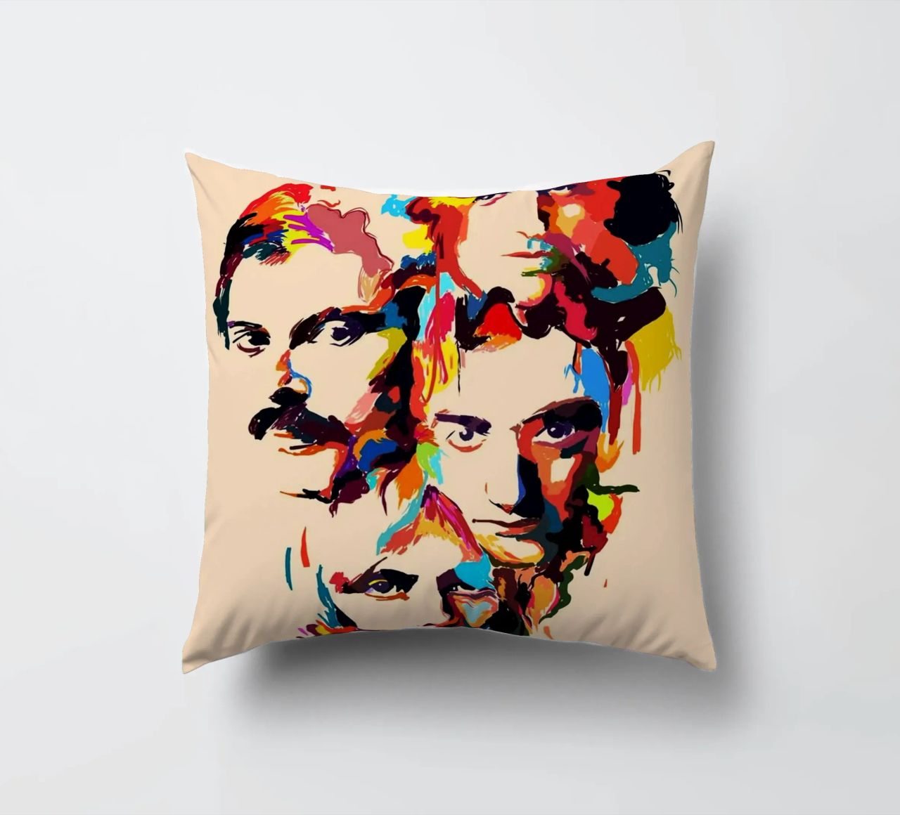 Art abstrait du groupe Queen coussin de Hantamrata