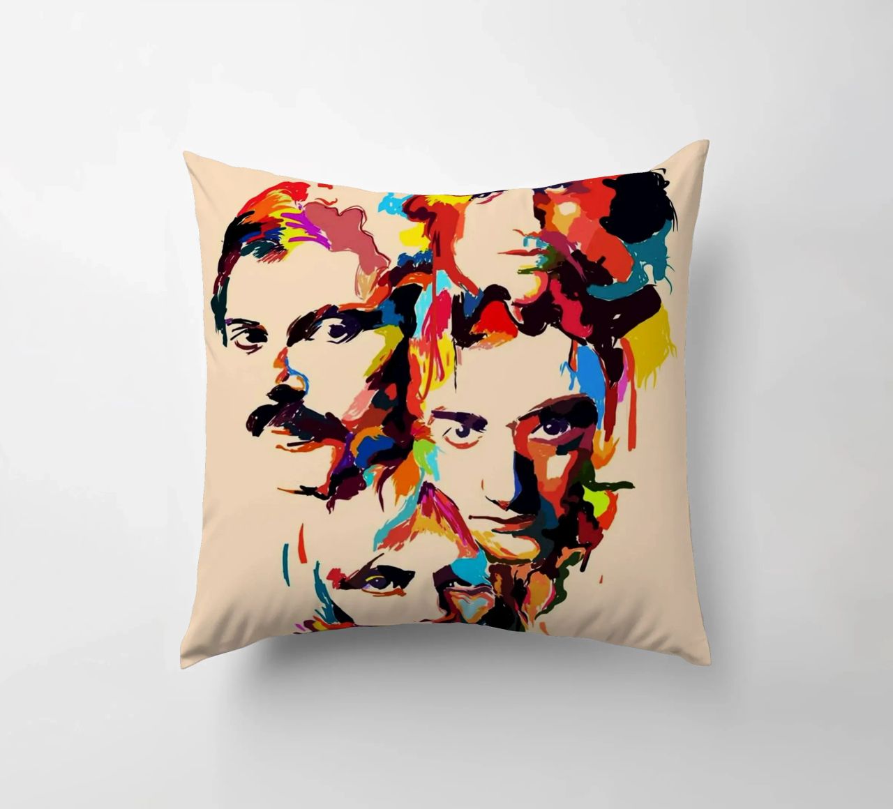 Art abstrait du groupe Queen coussin de Hantamrata