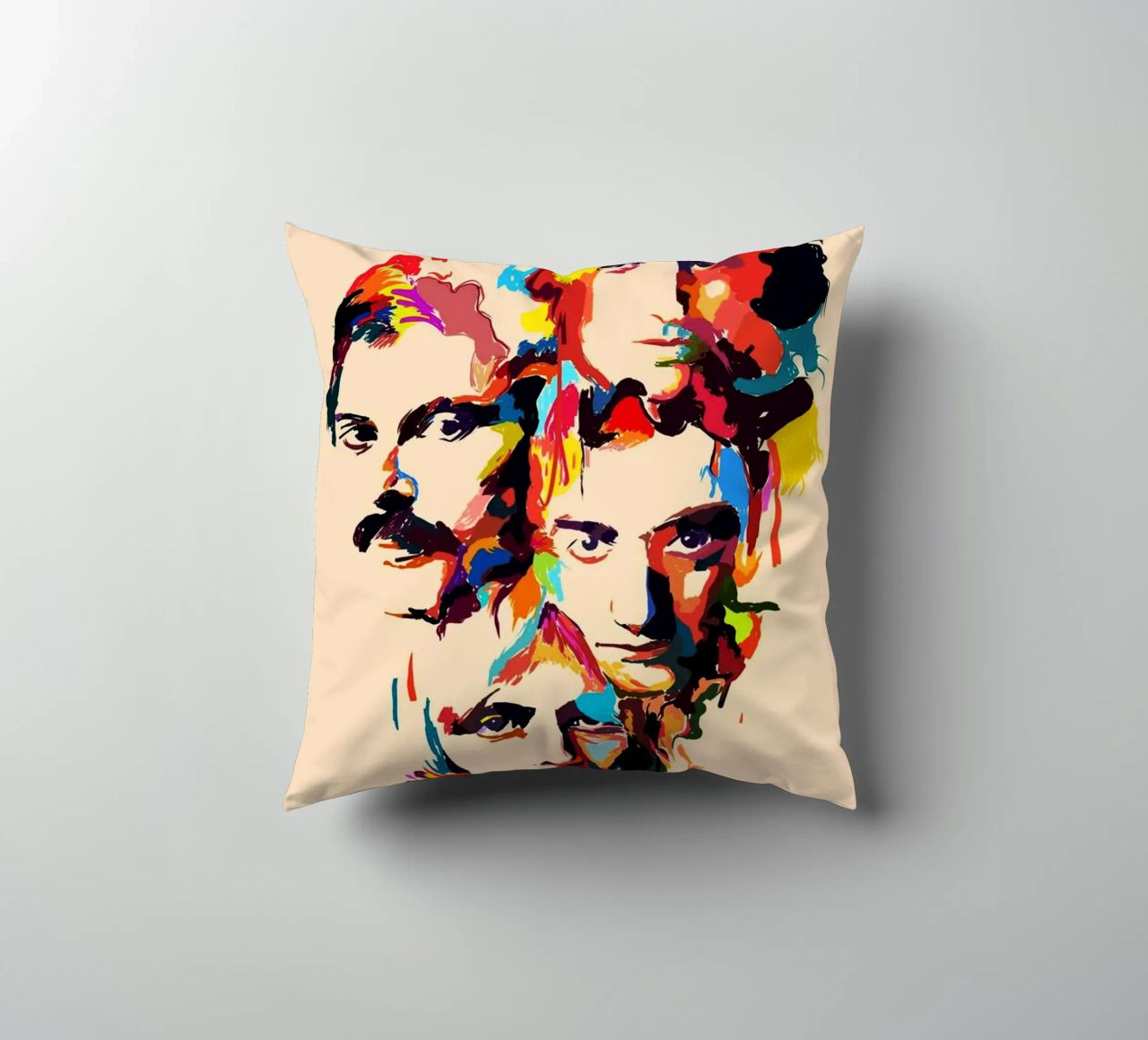 Art abstrait du groupe Queen coussin de Hantamrata