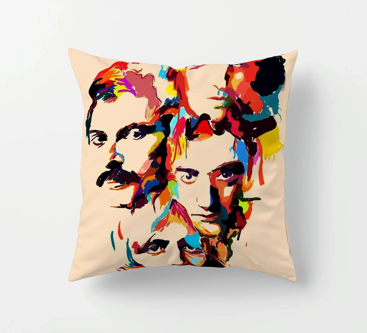 Art abstrait du groupe Queen coussin de Hantamrata
