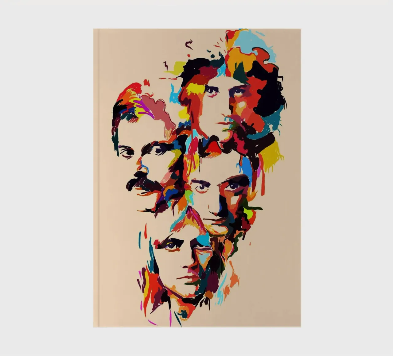 Queen Band abstrakte Kunst Notizbuch von Hantamrata