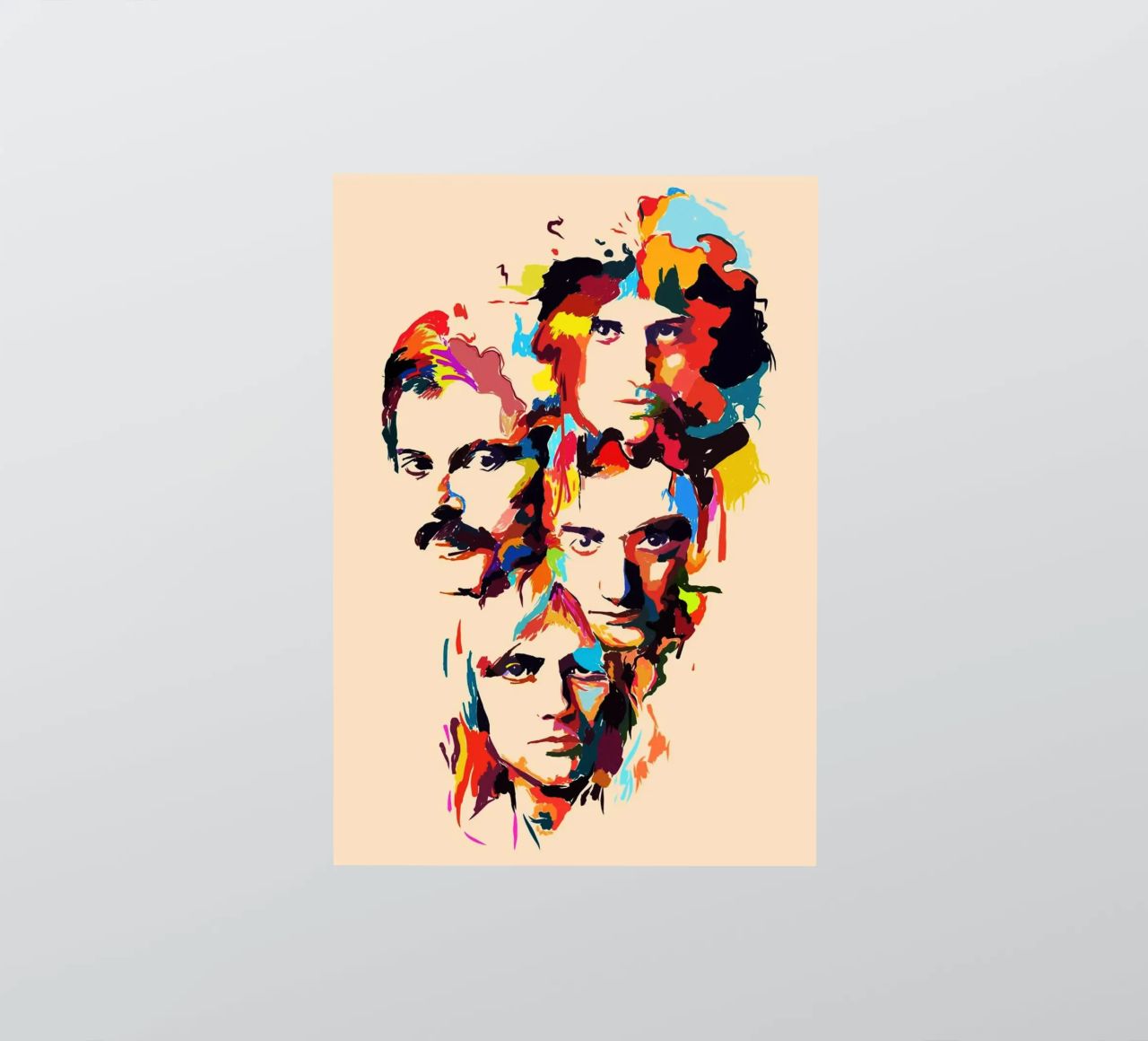 Art abstrait du groupe Queen autocollant de Hantamrata