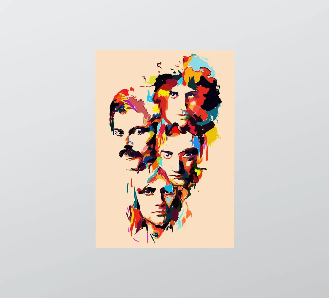 Queen Band abstrakte Kunst Sticker von Hantamrata