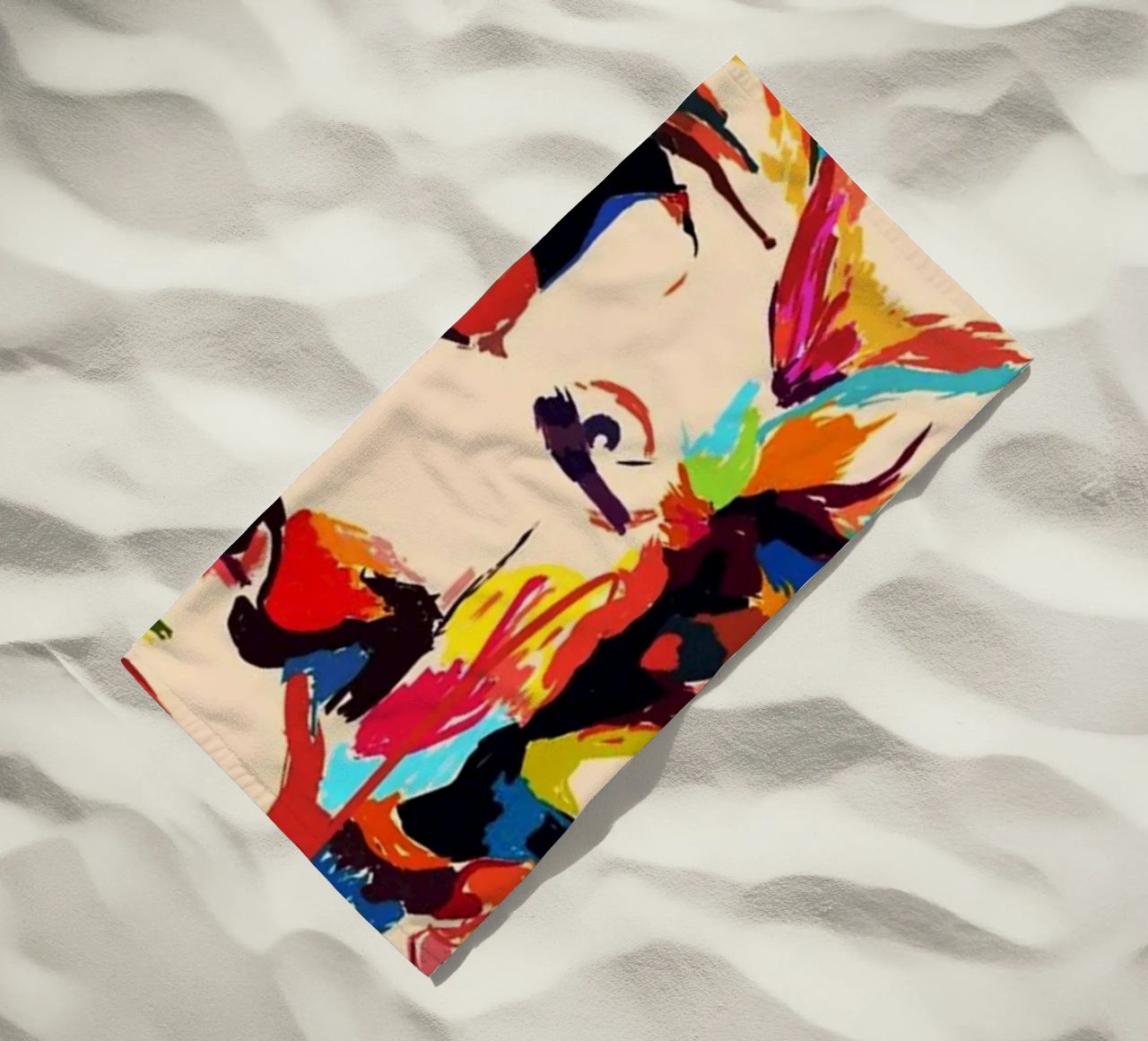 Art abstrait du groupe Queen serviette de plage de Hantamrata