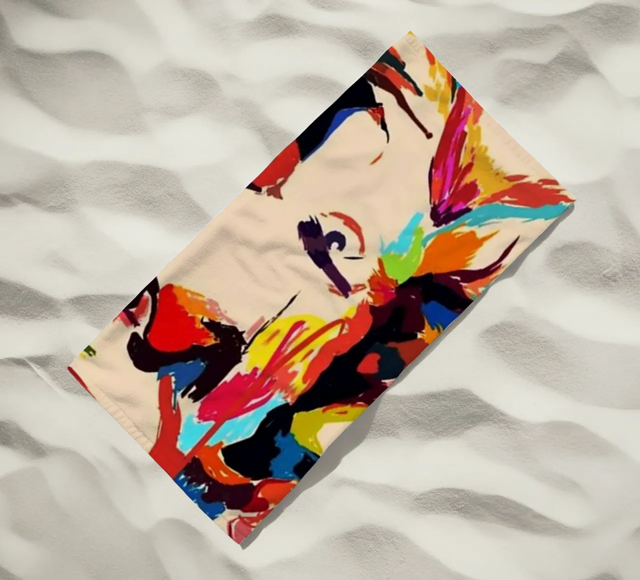 Queen band abstracte kunst strandhanddoek van Hantamrata