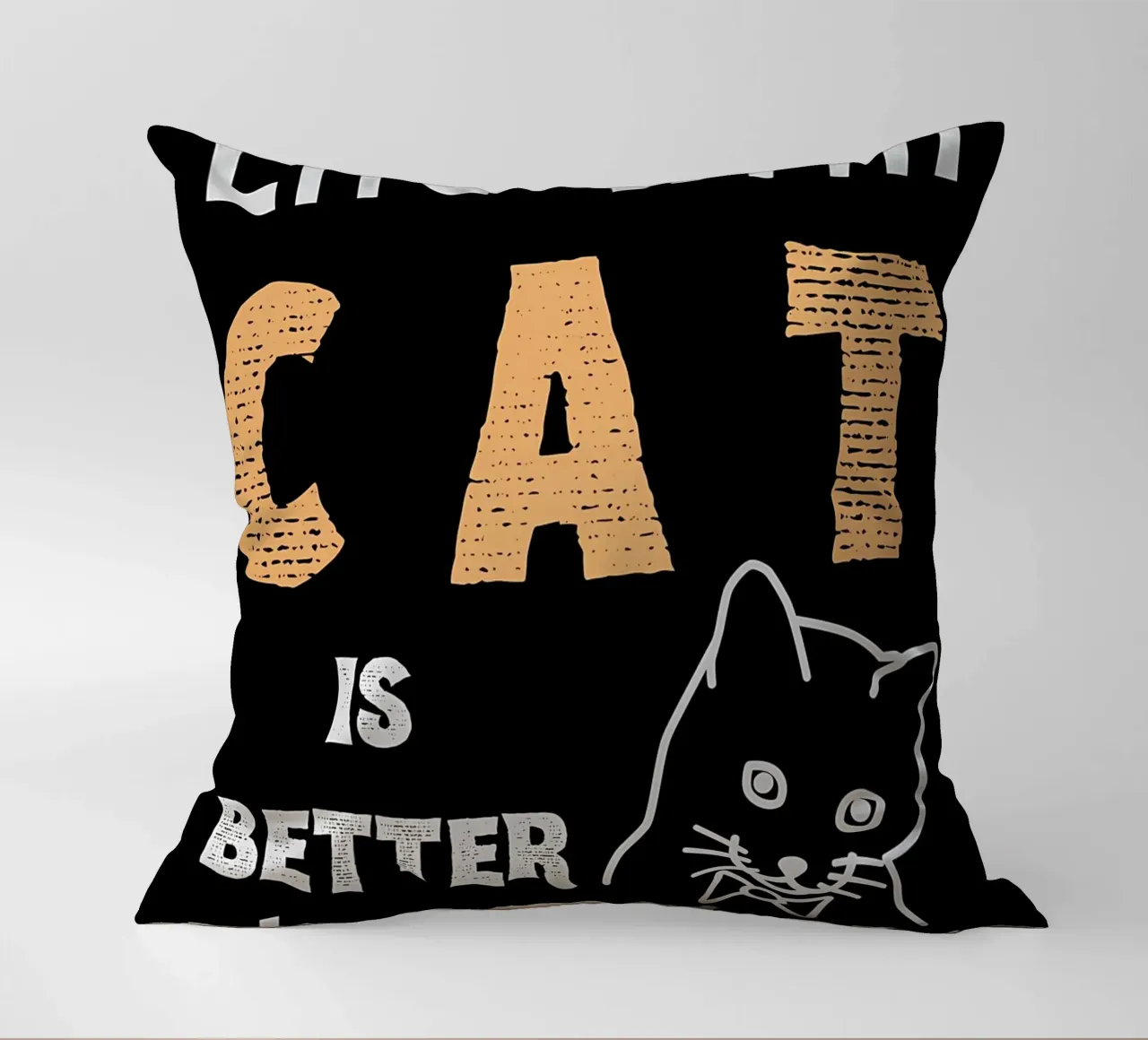 La vida con gato es mejor cojín de Bartosz Powalka