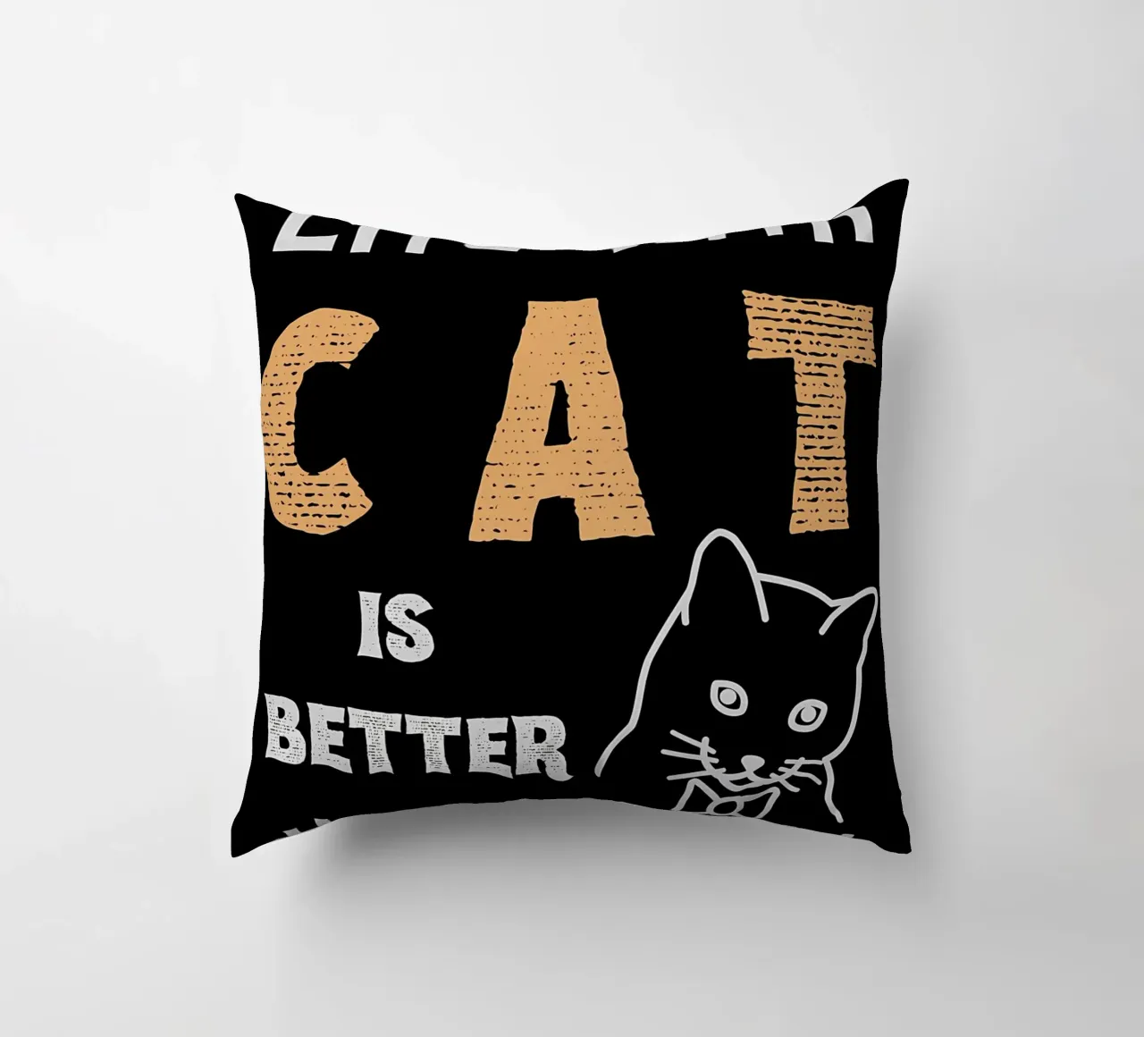 La vida con gato es mejor cojín de Bartosz Powalka