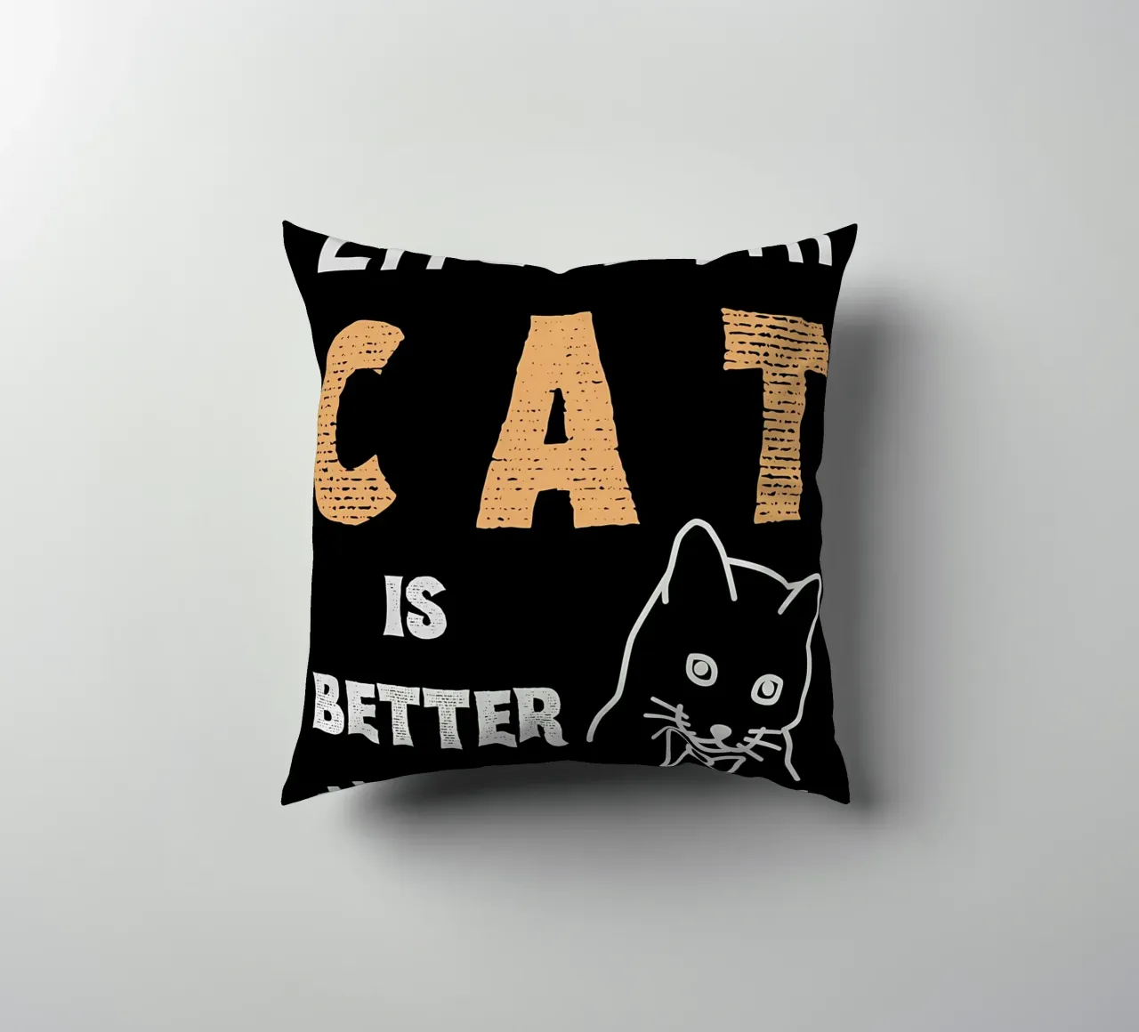 La vida con gato es mejor cojín de Bartosz Powalka
