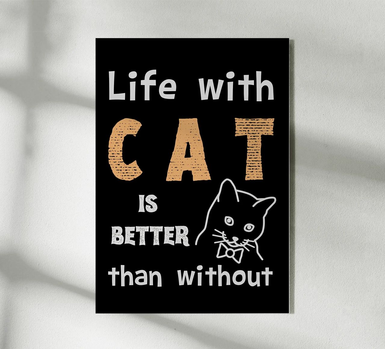 La vita con il gatto è migliore plexiglass da Bartosz Powalka