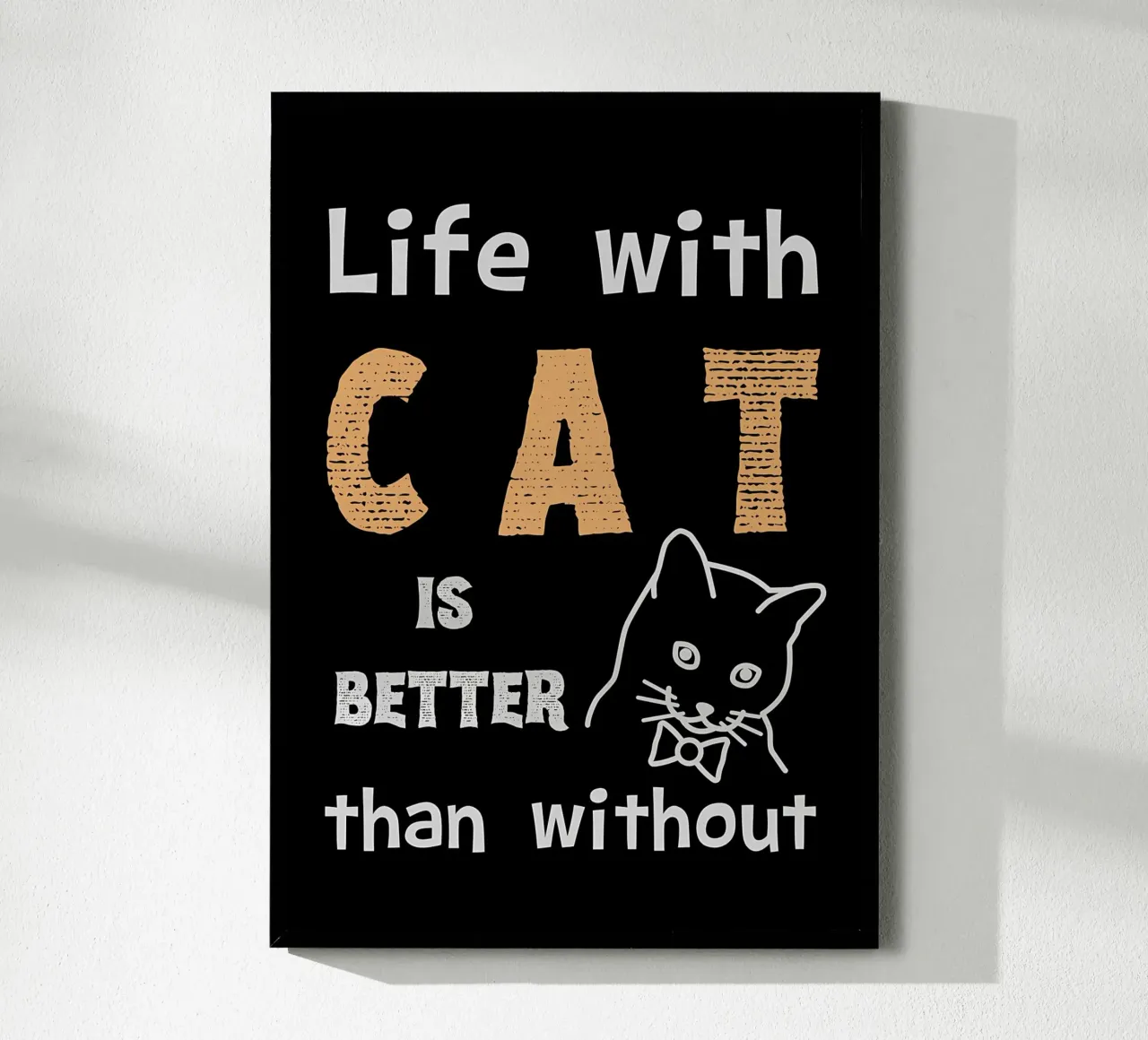 Life With Cat Is Better hahnemühle by Bartosz Powalka