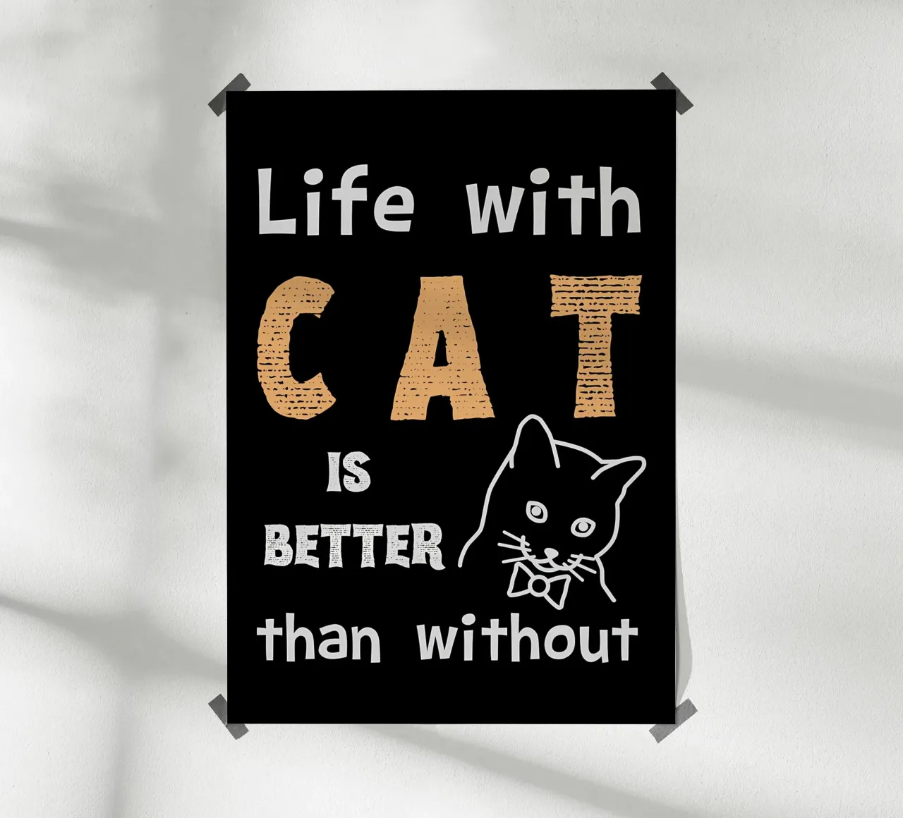 Life With Cat Is Better hahnemühle by Bartosz Powalka
